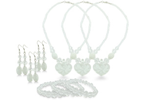 9-Pc. Murano Glass & Crystal Set - Earrings, Bracelet, Necklace