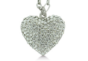 Dazzling Swarovski Crystal Elements Heart Pendant